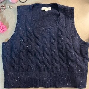 Treasure & Bind Cable Knit Sweater Vest
